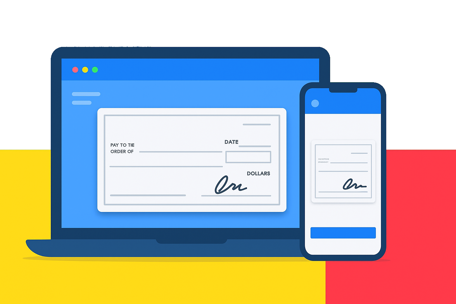 Mockup de l'application Cheque Express